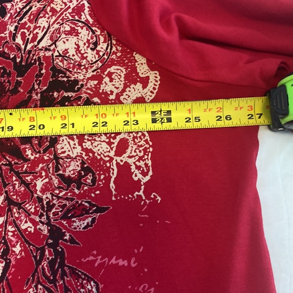 CJ Banks Red Size 3X 3/4 Sleeve Shirt 100% Cotton NWT - Picture 13 of 13